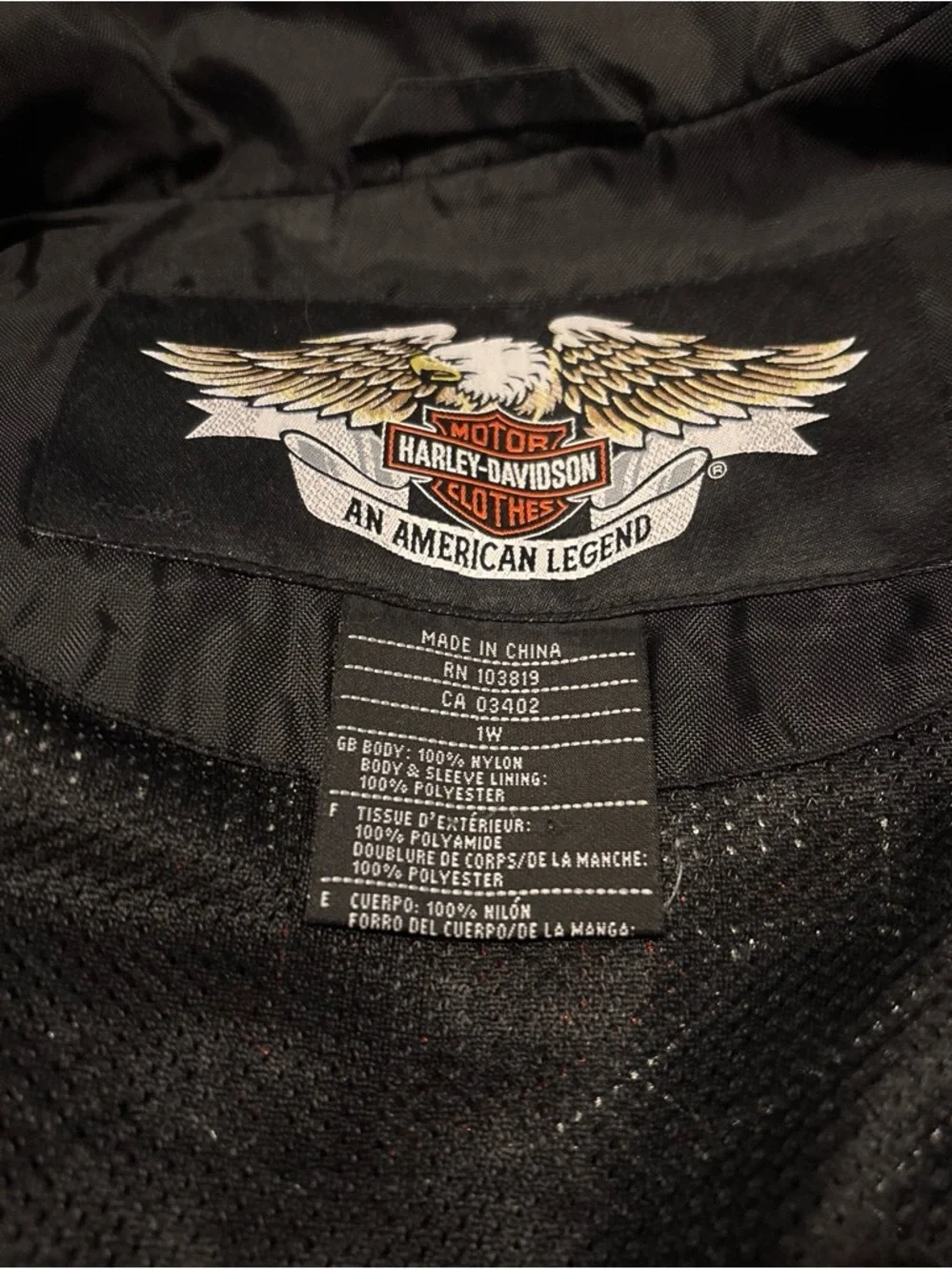 Harley-Davidson Black, Orange & Cream Racing-Style Windbreaker